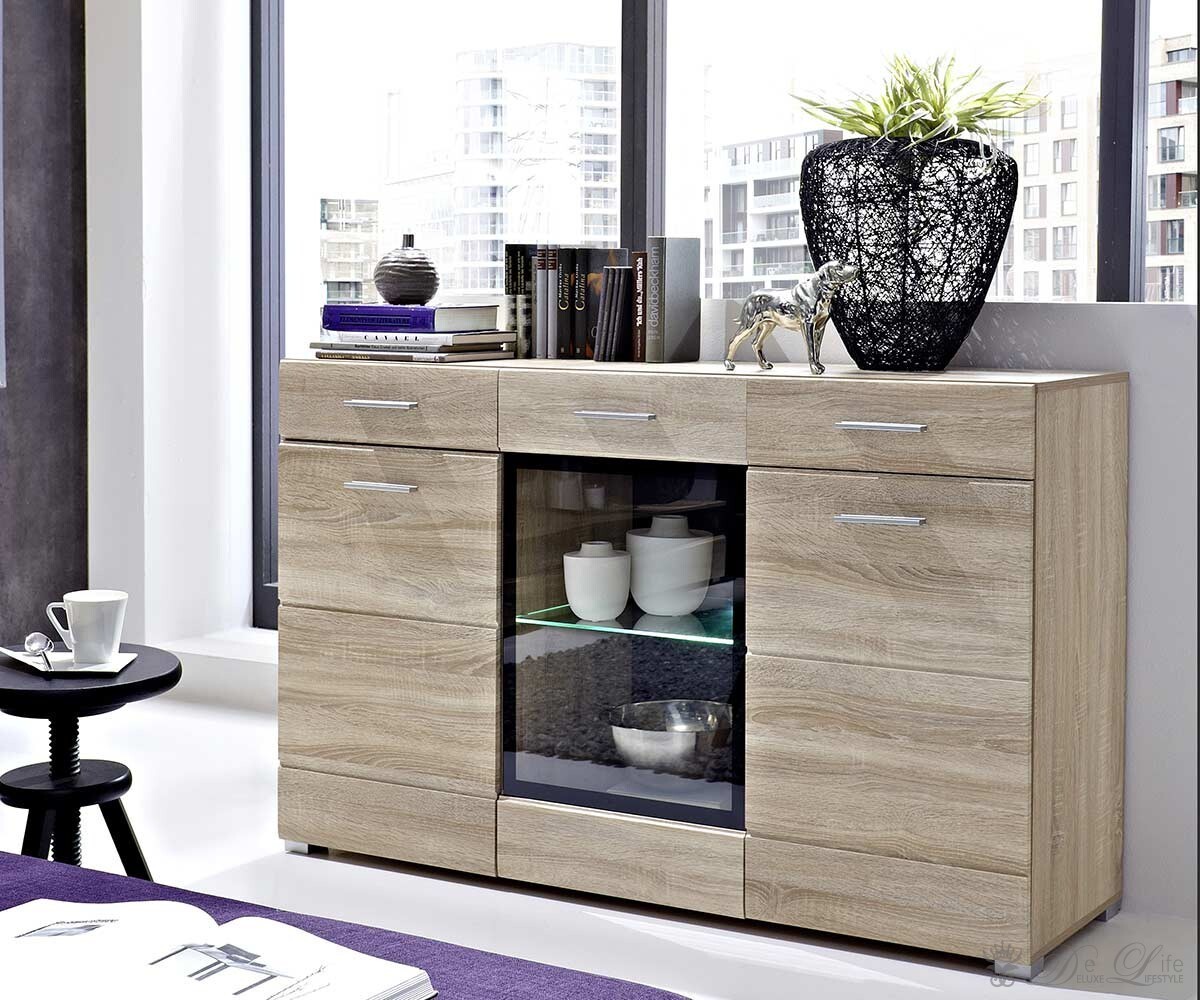 Sideboard sonoma eiche sägerau Die Möbel für die Küche